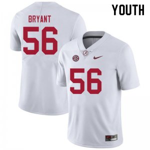 NCAA Youth Alabama Crimson Tide #56 Colin Bryant Stitched College 2021 Nike Authentic White Football Jersey IJ17Y72HZ